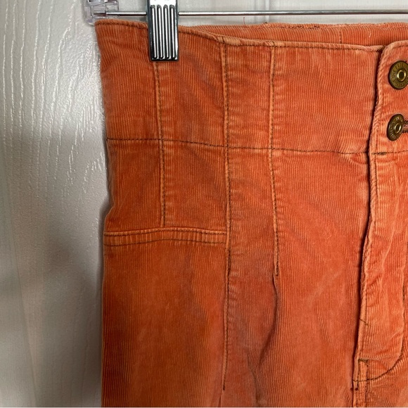 Free People We The Free Jayde Corduroy High Rise Flare Jeans in Burnt Orange 28 - Picture 8 of 13